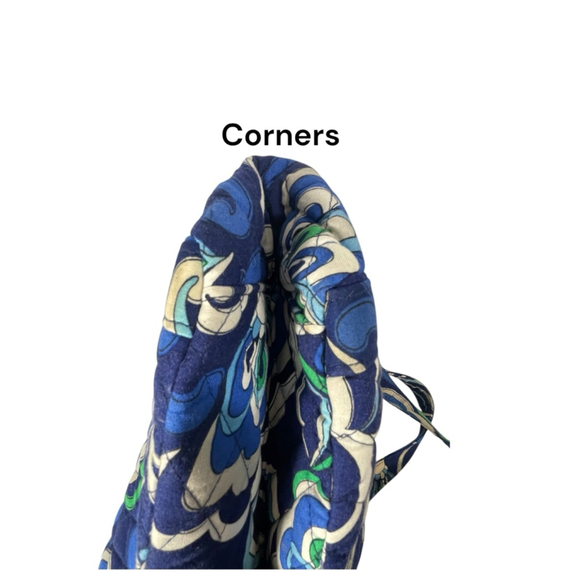 Vera Bradley Mediterranean, blue zip, quilted tote bag purse Retired - Picture 6 of 10